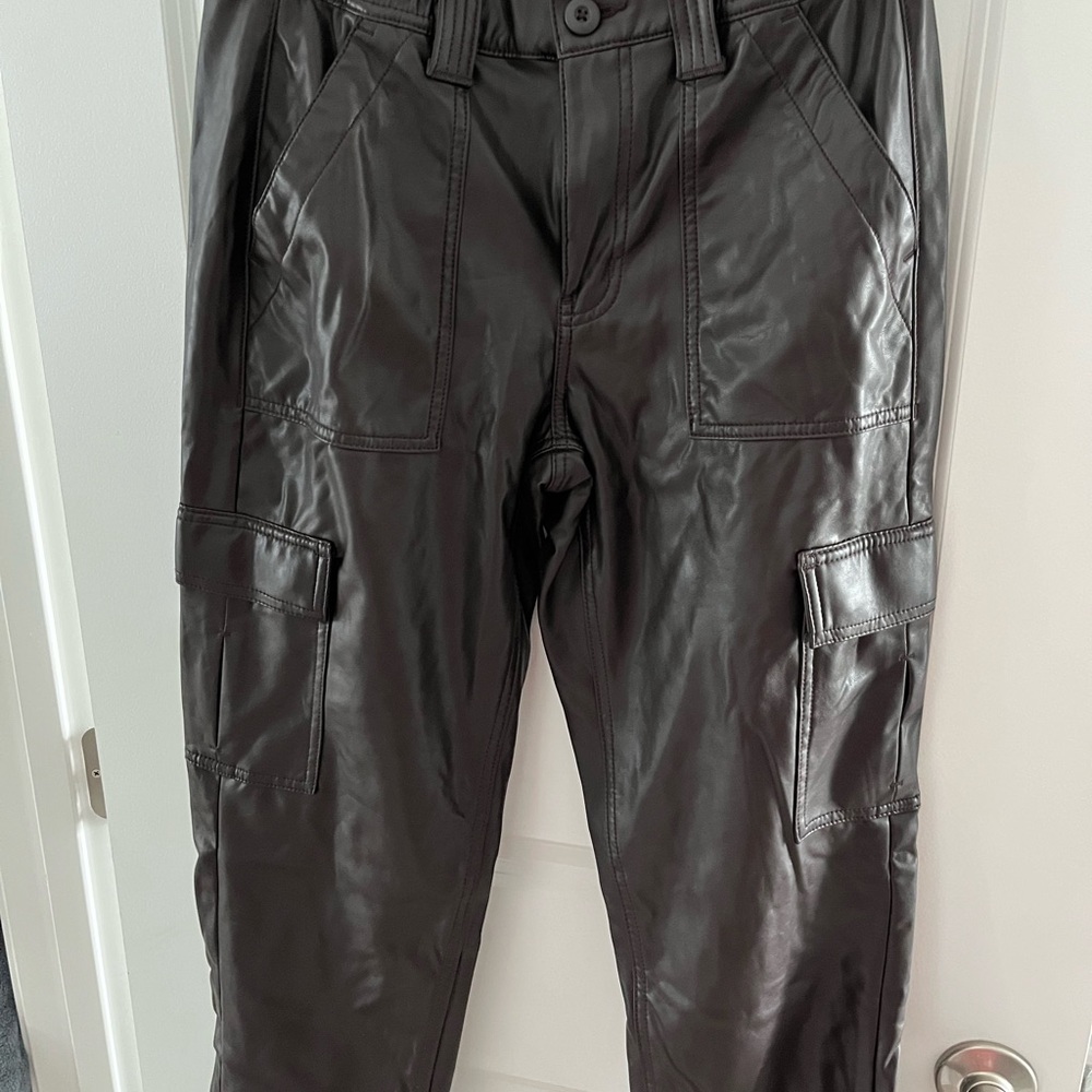 Women’s leather Cargo Pants